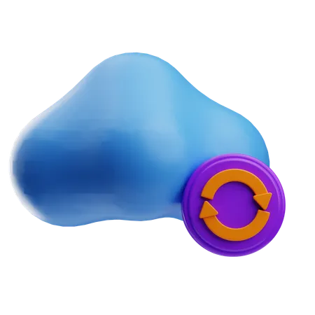 Cloud Sync  Internet Security  3D Icon