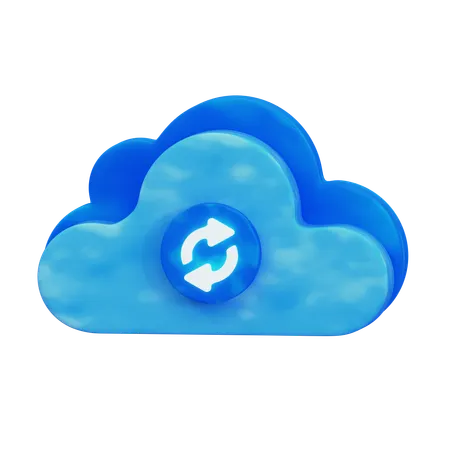 Cloud Sync Loop  3D Icon