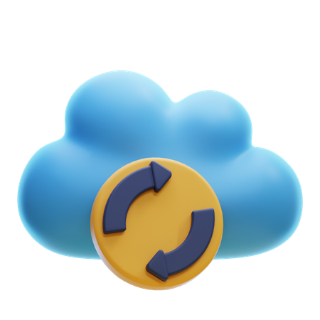 Cloud-Synchronisierung  3D Icon