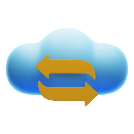 Cloud-Synchronisierung  3D Icon