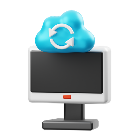 Cloud-Synchronisierung  3D Icon