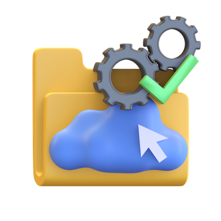 Cloud-Synchronisierung  3D Icon