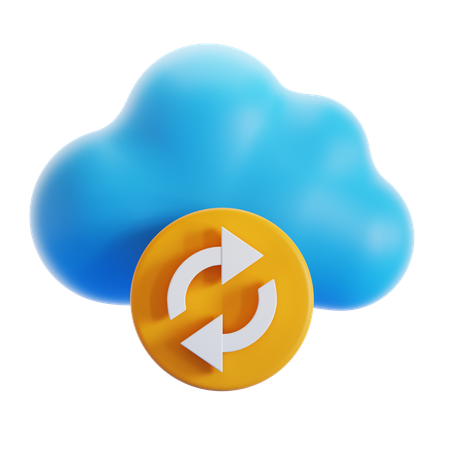 Cloud-Synchronisierung  3D Icon