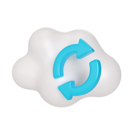 Cloud-Synchronisierung  3D Icon