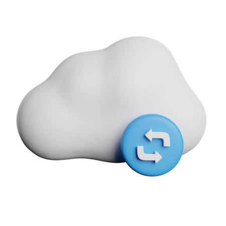 Cloud-Synchronisierung  3D Icon