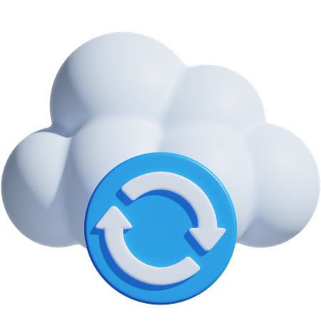 Cloud-Synchronisierung  3D Icon