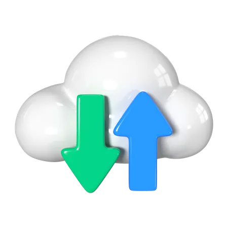 This Is Cloud Synchronization 3 D Render Illustration Icon It Comes As A High Resolution PNG File Isolated On A Transparent Background The Available 3 D Model File Formats Include BLEND OBJ FBX And GLTF 3D Icon