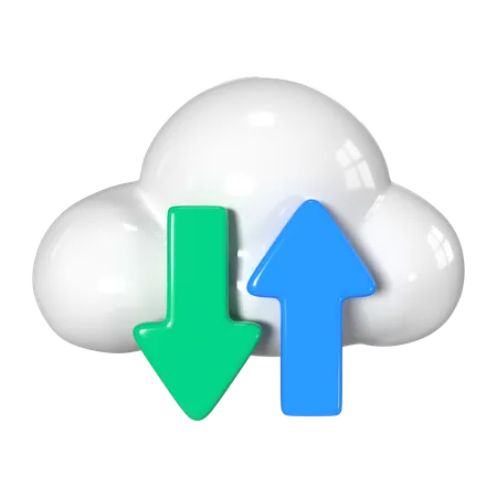 Cloud Synchronization  3D Icon