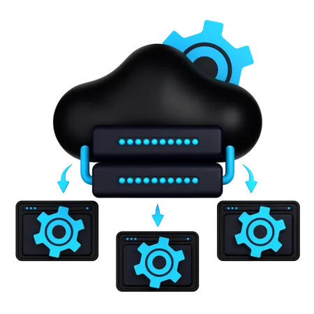 Cloud System  3D Icon