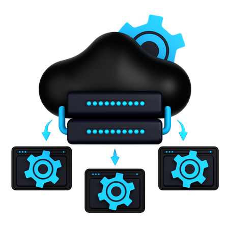 Cloud System  3D Icon