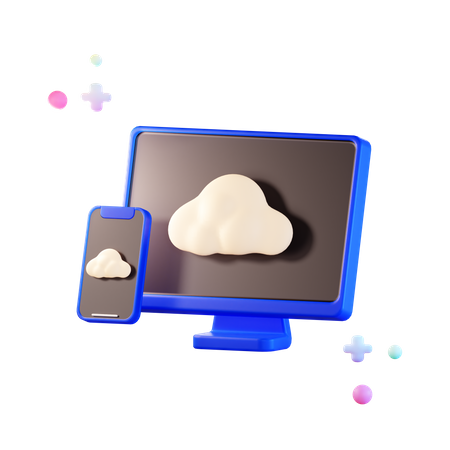 Cloud System 3D Illustration