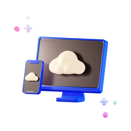Cloud System  3D Illustration