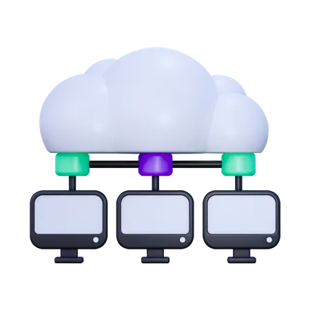 Cloud System  3D Icon