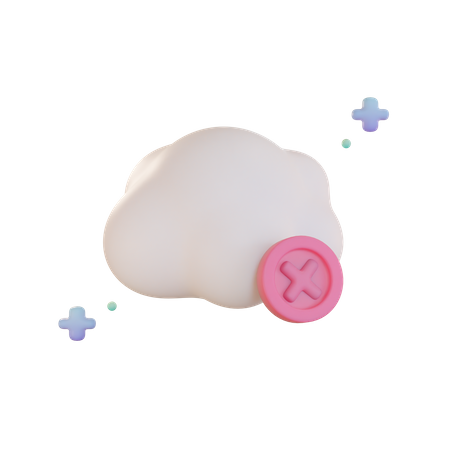 Cloud-Systemfehler  3D Icon