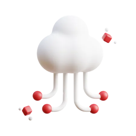 Cloud-Technologie-Metaverse  3D Icon