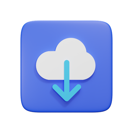 Téléchargement en nuage  3D Icon