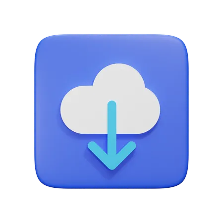 Téléchargement en nuage  3D Icon