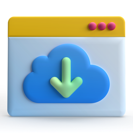 Téléchargement en nuage  3D Icon