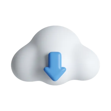 Téléchargement en nuage  3D Icon