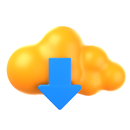 Téléchargement en nuage  3D Icon