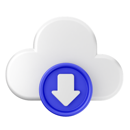 Téléchargement en nuage  3D Icon