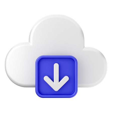 Téléchargement en nuage  3D Icon