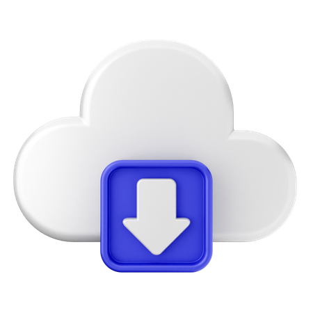 Téléchargement en nuage  3D Icon