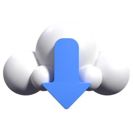 Téléchargement en nuage  3D Icon