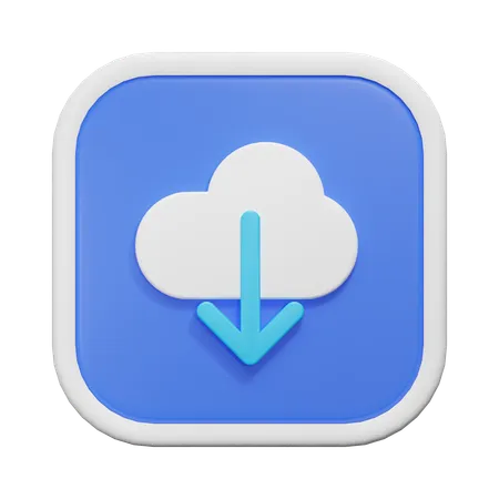 Téléchargement en nuage  3D Icon