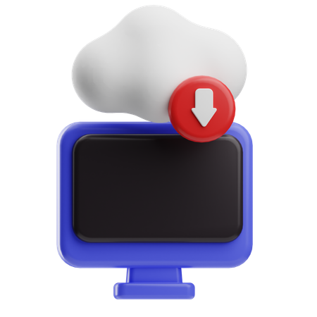 Téléchargement en nuage  3D Icon