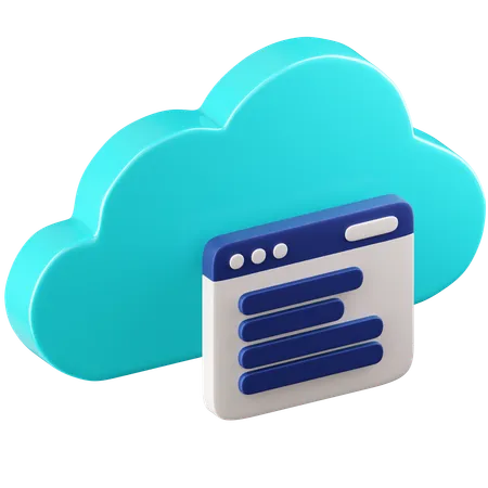 Cloud Text  3D Icon
