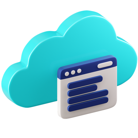 Cloud Text  3D Icon