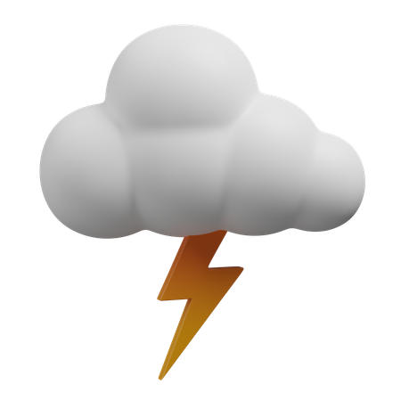 Cloud-thunder  3D Icon