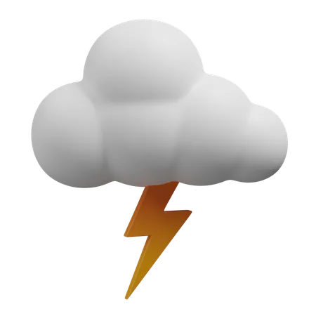 Cloud-thunder  3D Icon