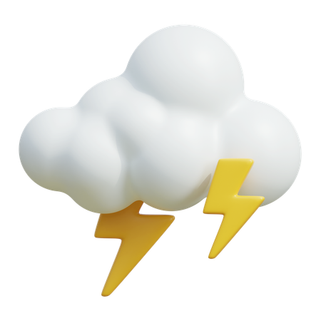 Cloud Thunder  3D Icon