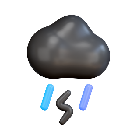 Cloud Thunder 3D Illustration