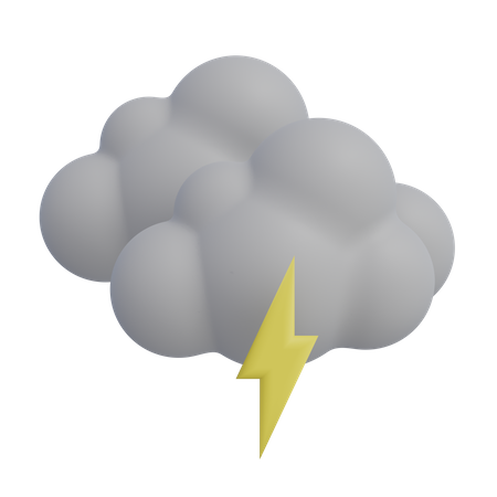 Cloud Thunder  3D Icon