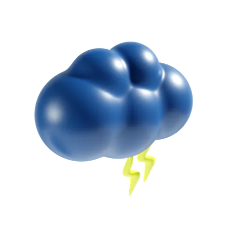 Cloud Thunder  3D Icon