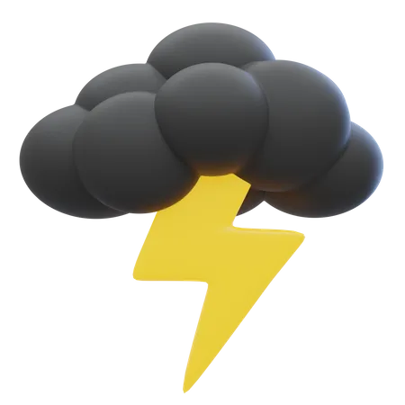 Cloud Thunder  3D Icon