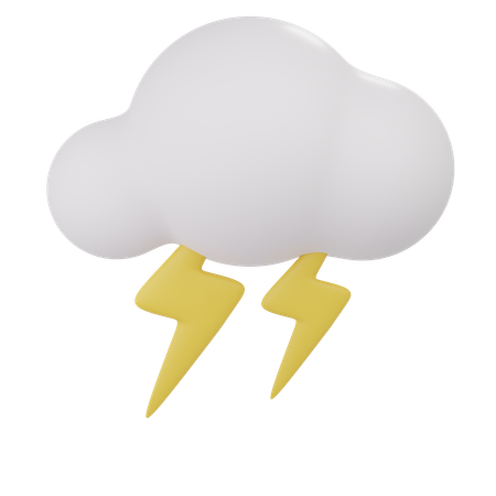 Cloud Thunder  3D Icon