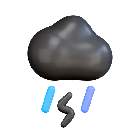 Cloud Thunder  3D Icon