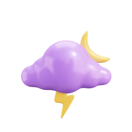 Cloud Thunder 3D Illustration