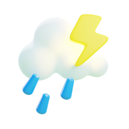 Cloud Thunder 3D Icon