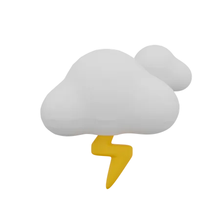 Cloud Thunder Weather  3D Icon