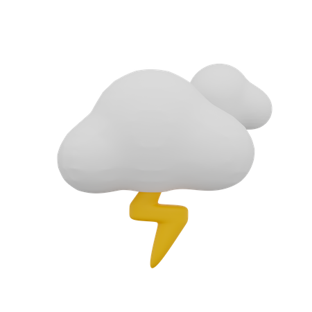 Cloud Thunder Weather  3D Icon