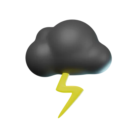 Cloud Thunderstorm  3D Icon