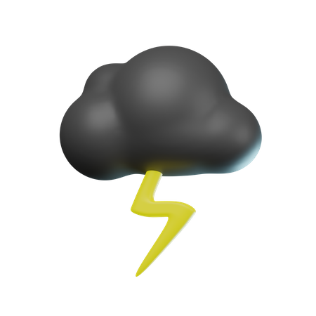 Cloud Thunderstorm  3D Icon