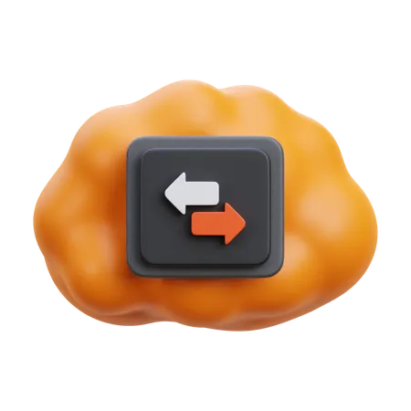 Cloud tranfer  3D Icon