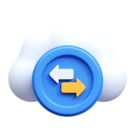 Cloud Transfer  3D Icon
