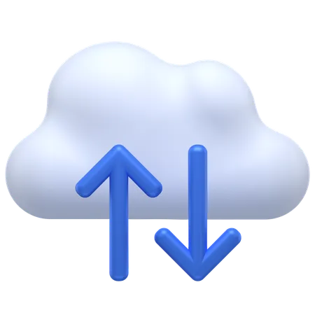 Cloud Transfer  3D Icon